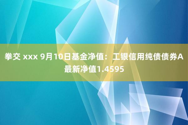 拳交 xxx 9月10日基金净值：工银信用纯债债券A最新净值1.4595