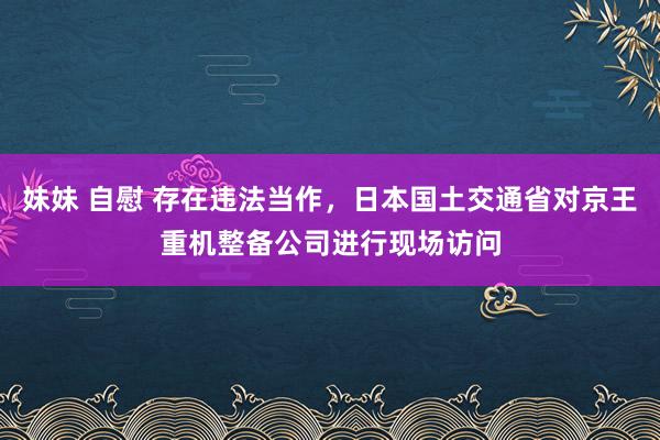 妹妹 自慰 存在违法当作，日本国土交通省对京王重机整备公司进行现场访问