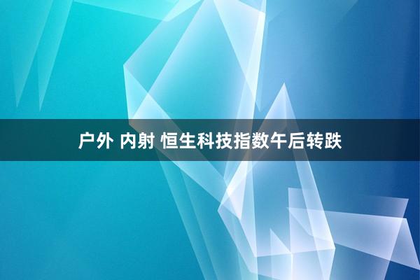 户外 内射 恒生科技指数午后转跌