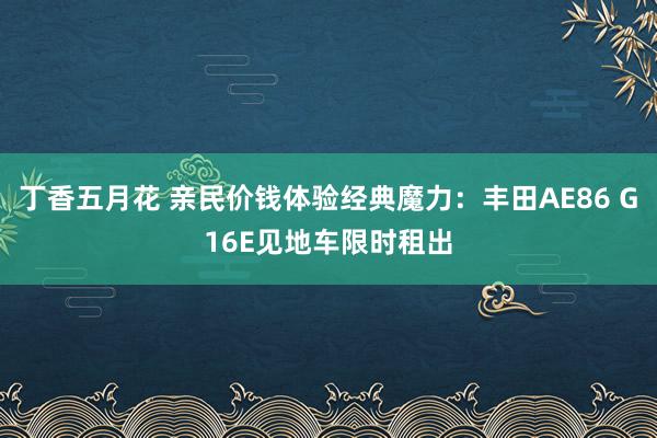 丁香五月花 亲民价钱体验经典魔力：丰田AE86 G16E见地车限时租出