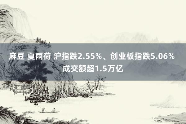 麻豆 夏雨荷 沪指跌2.55%、创业板指跌5.06% 成交额超1.5万亿