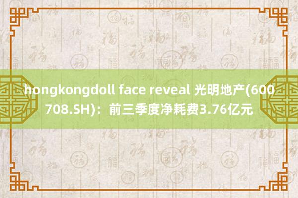 hongkongdoll face reveal 光明地产(600708.SH)：前三季度净耗费3.76亿元