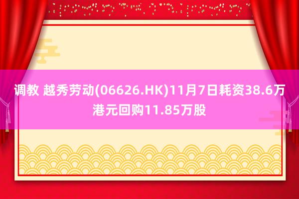 调教 越秀劳动(06626.HK)11月7日耗资38.6万港元回购11.85万股