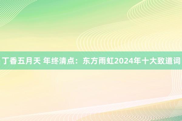 丁香五月天 年终清点：东方雨虹2024年十大致道词