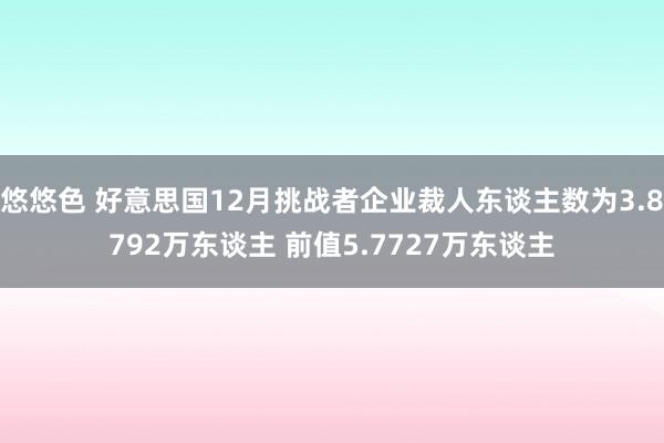 悠悠色 好意思国12月挑战者企业裁人东谈主数为3.8792万东谈主 前值5.7727万东谈主