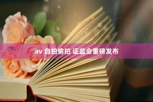 av 自拍偷拍 证监会重磅发布