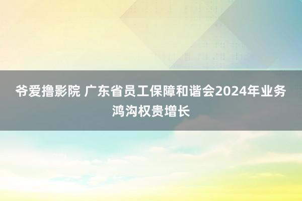 爷爱撸影院 广东省员工保障和谐会2024年业务鸿沟权贵增长