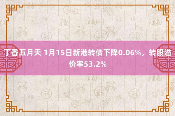 丁香五月天 1月15日新港转债下降0.06%，转股溢价率53.2%